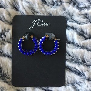 Jcrew mini hoop bead earrings